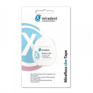 MIRADENT Zahnseide Mirafloss Tape CHX 20 m