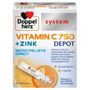 DOPPELHERZ Vitamin C 750 Depot system Pellets